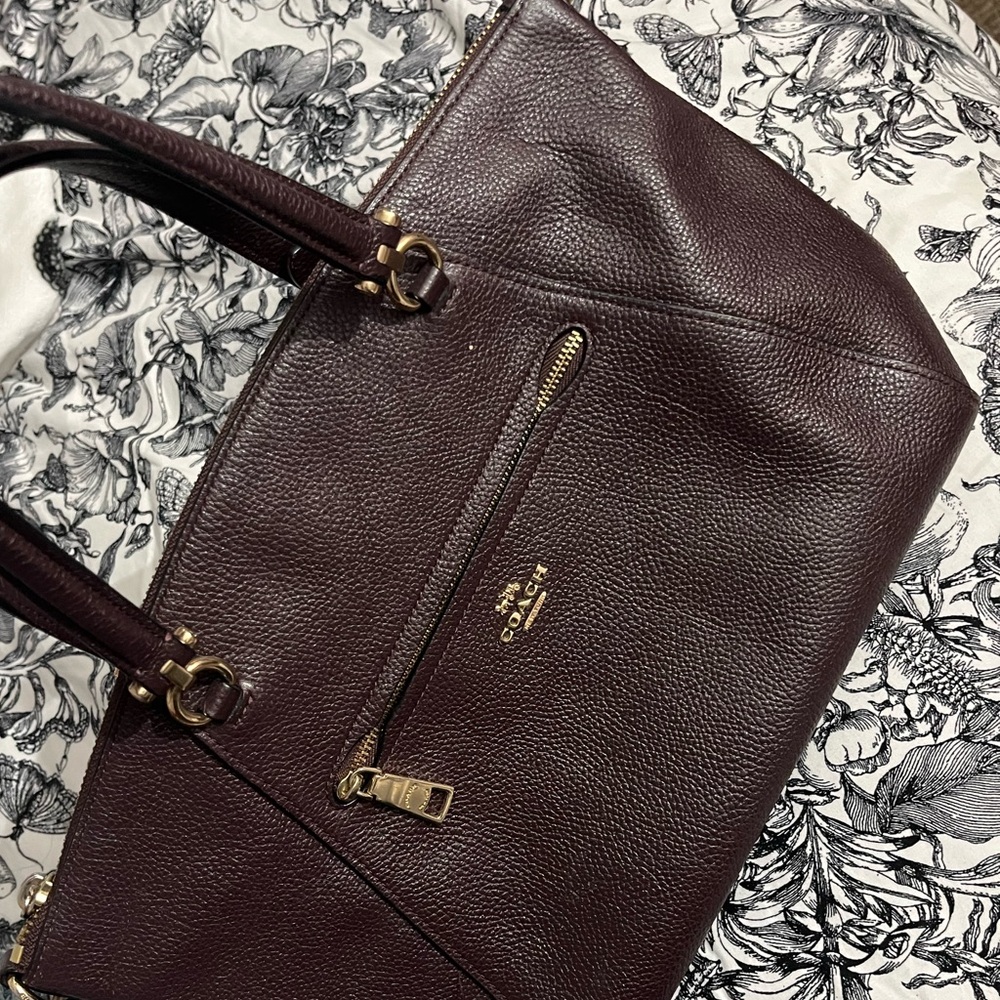 Coach Dark Brown Leather Tote
